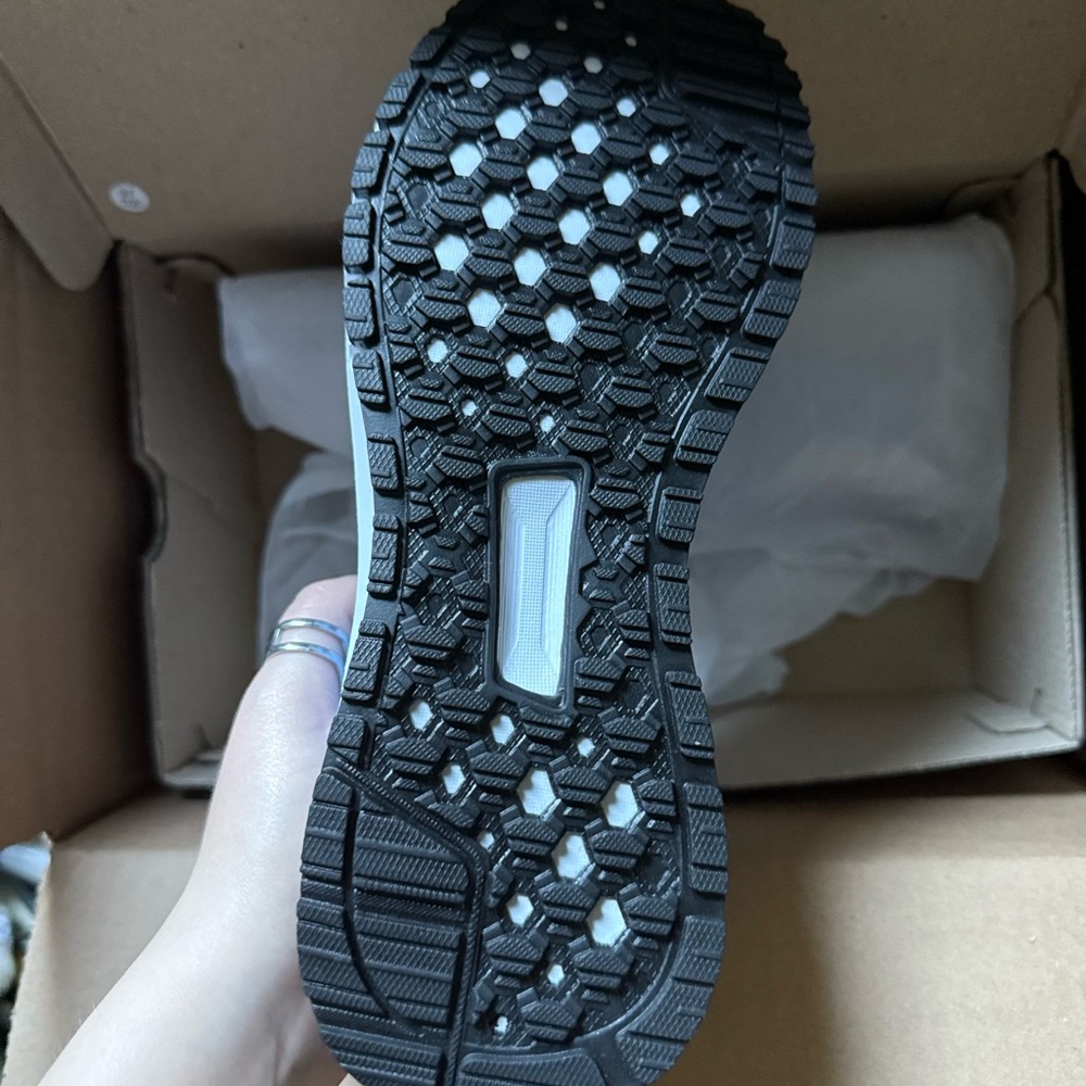 NIB Adidas White and Light Blue Sneakers - Picture 3 of 4